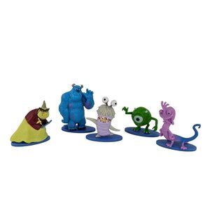Disney Pixar Monsters Inc Figures Sully Mike Boo Roz Randall Cake Toppers Mattel